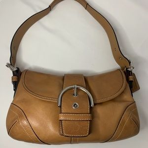 Coach Tan Leather Mini Hobo Bag